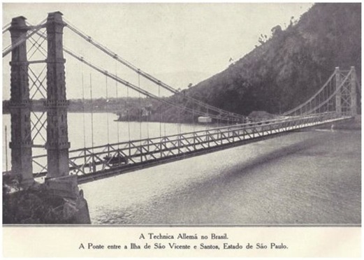 Ponte de S. Vicente. Imagem de O Brasil e a Allemanha 1923